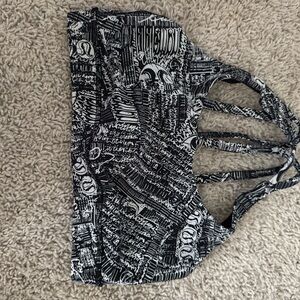 Black and White Women's sports bra